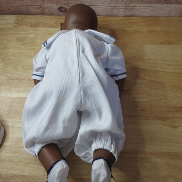 Lissi Doll African American Boy in Sailor Suit 21" Tall Vintage - Picture 7 of 10